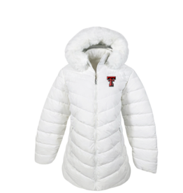 Ladies Puffer Jacket with Fur Hood