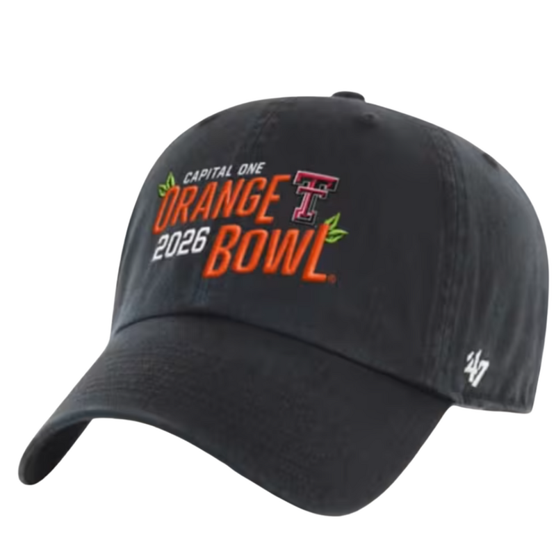 Orange Bowl Twill  Adjustable Cap - Black