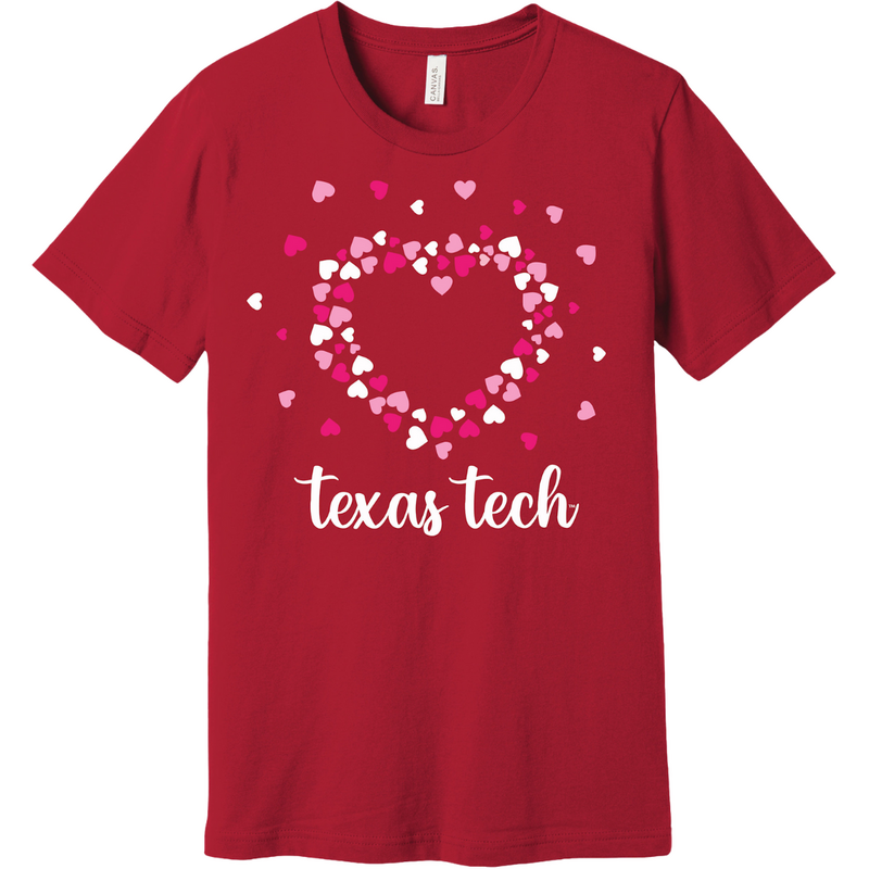 Bella Canvas Go Red Hearts Short Sleeve Tee