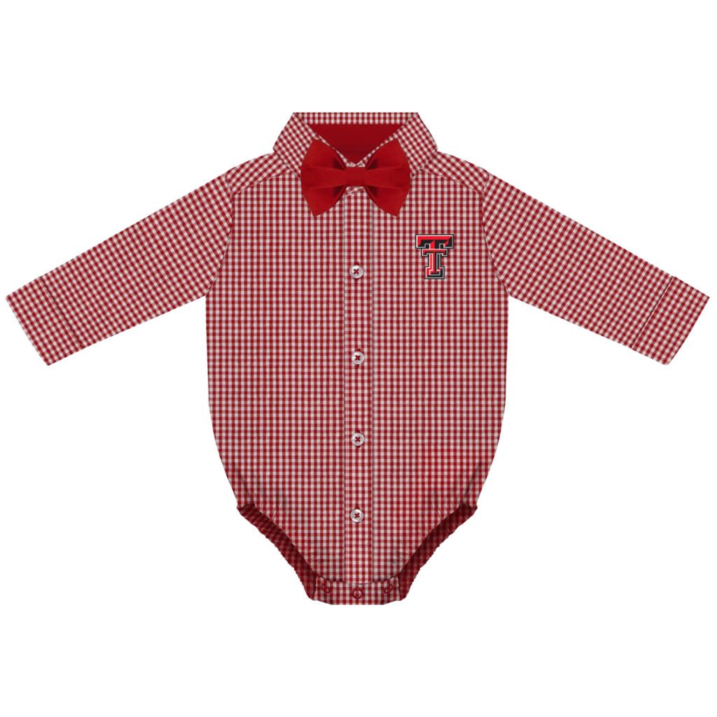 Gingham Bodysuit with Bowtie