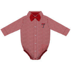 Gingham Bodysuit with Bowtie