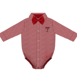 Gingham Bodysuit with Bowtie