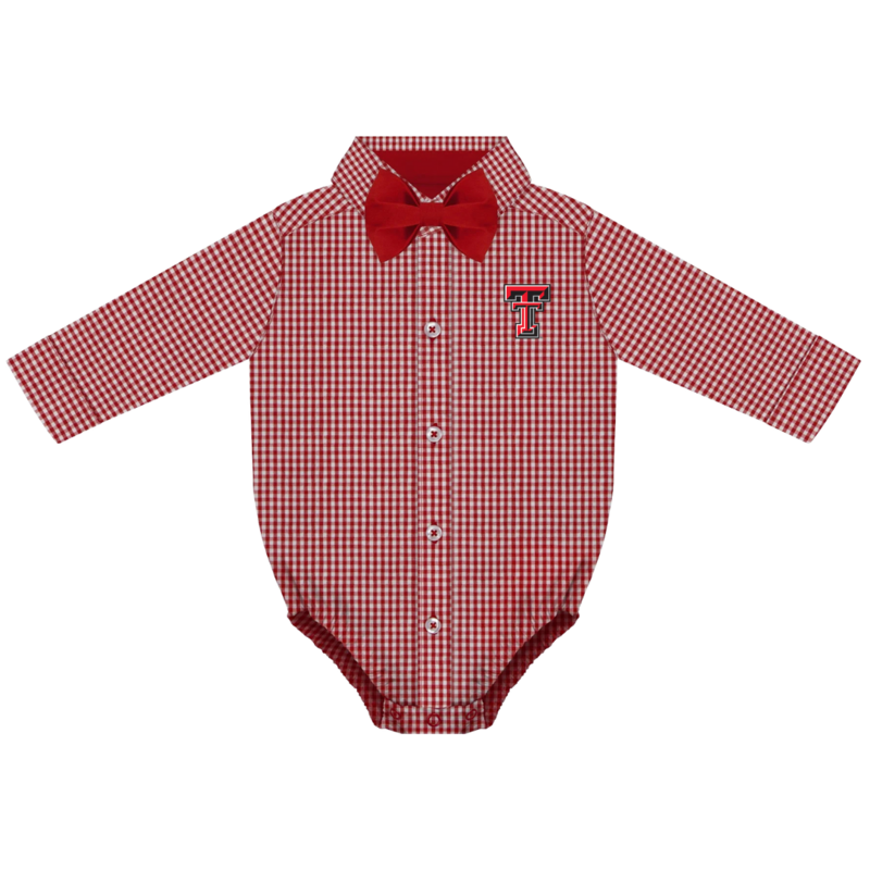 Gingham Bodysuit with Bowtie