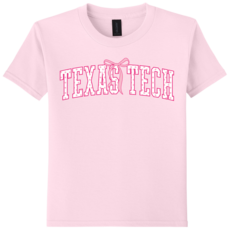 Gildan Arched Polka Dot Bow Short Sleeve Tee