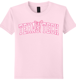 Gildan Arched Polka Dot Bow Short Sleeve Tee