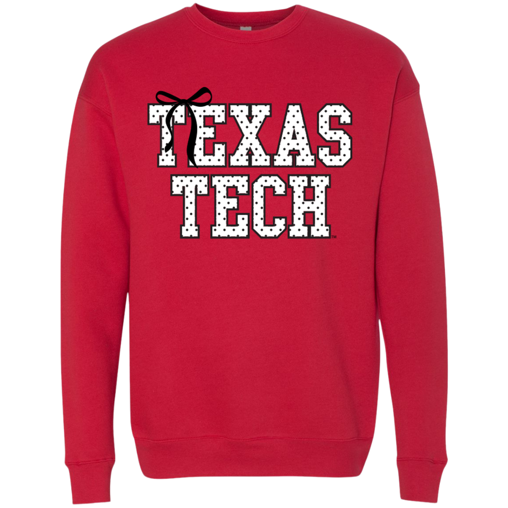 Bella Canvas Polka Dot Bow Soft Sweatshirt