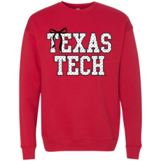 Bella Canvas Polka Dot Bow Soft Sweatshirt