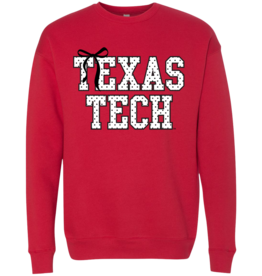 Bella Canvas Polka Dot Bow Soft Sweatshirt