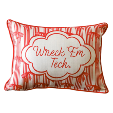 Little Birdie Home Wreck 'em Tech Bow Piped Pillow