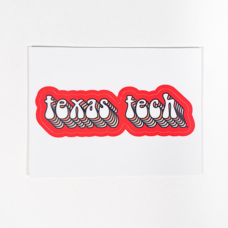 Groovy Texas Tech Dizzler Sticker