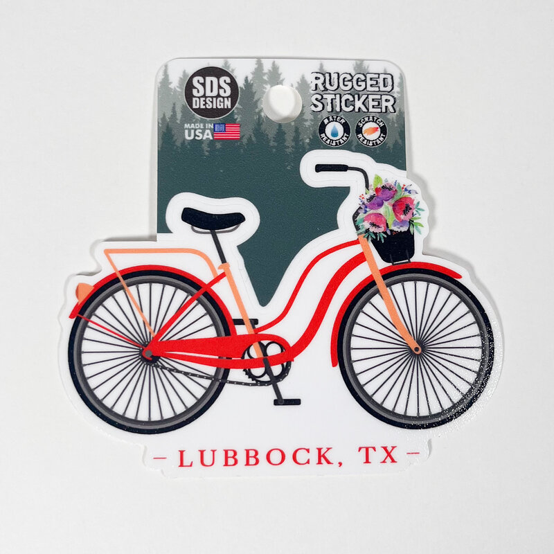 Bicycle with Flowers Sticker