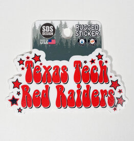 Bubble & Stars Texas Tech Sticker