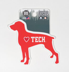 Tech Dog with Heart Sticker