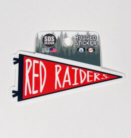 Red Raiders Pennant Rugged Sticker