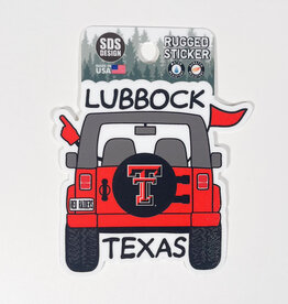 Texas Tech Jeep Rugged Sticker