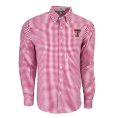 Vantage Poplin Gingham Button Down Shirt