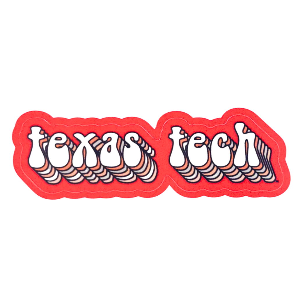 Groovy Texas Tech Dizzler Sticker