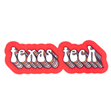 Groovy Texas Tech Dizzler Sticker
