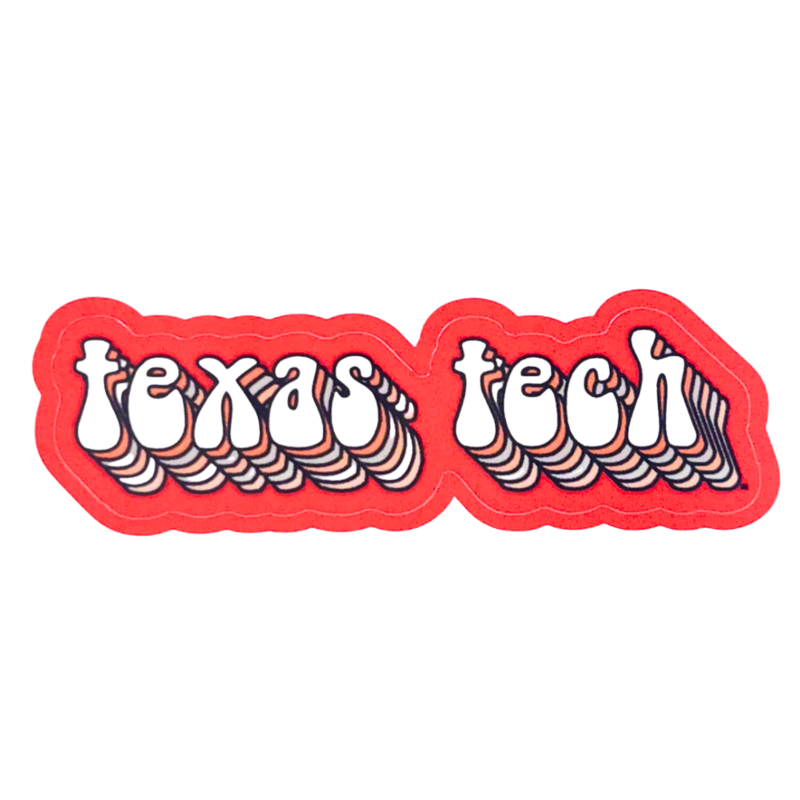Groovy Texas Tech Dizzler Sticker