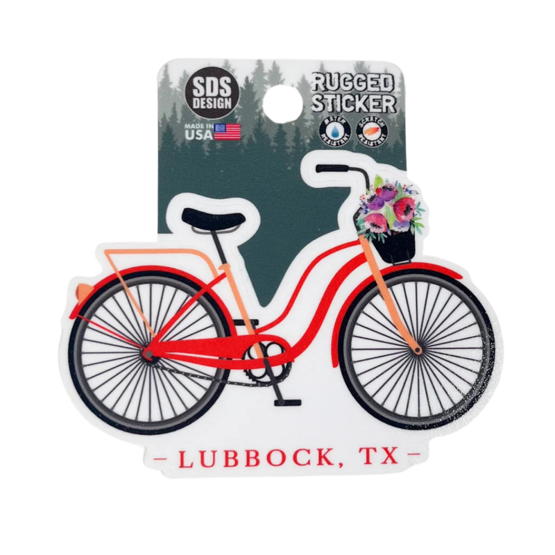 Bicycle with Flowers Sticker