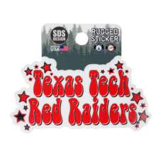 Bubble & Stars Texas Tech Sticker