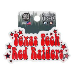 Bubble & Stars Texas Tech Sticker