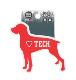 Tech Dog with Heart Sticker