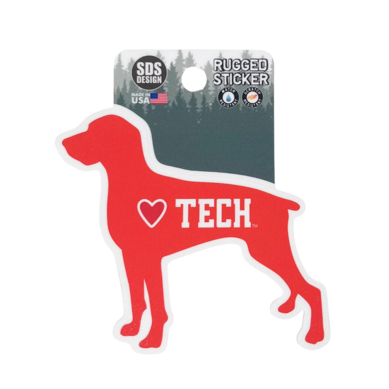 Tech Dog with Heart Sticker