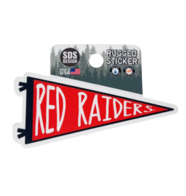 Red Raiders Pennant Rugged Sticker