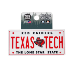 Texas Tech License Plate Sticker