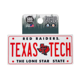 Texas Tech License Plate Sticker