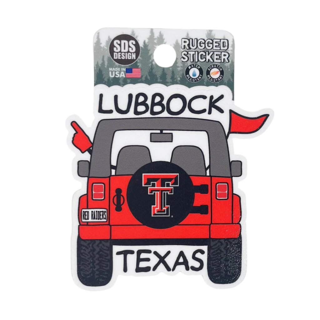 Texas Tech Jeep Rugged Sticker