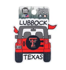 Texas Tech Jeep Rugged Sticker