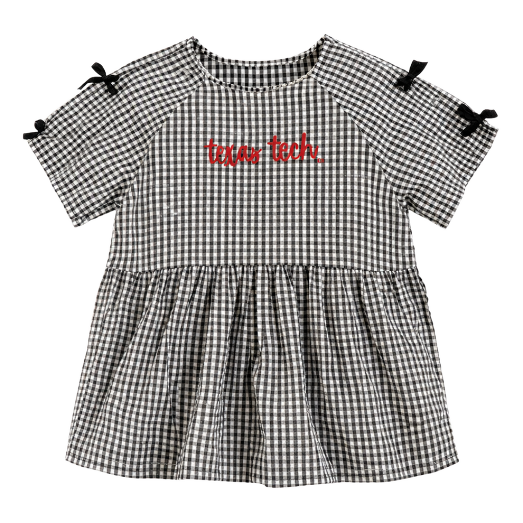 Hayden Girls Ribbon Gingham Babydoll Top