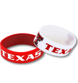 Aminco International Texas Tech Wide Bracelets 2 Pack Red/White