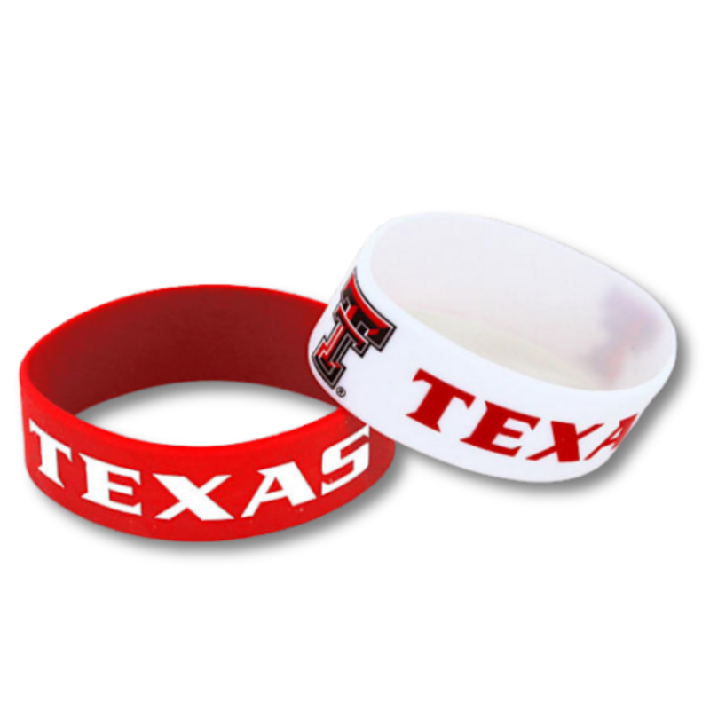 Aminco International Texas Tech Wide Bracelets 2 Pack Red/White