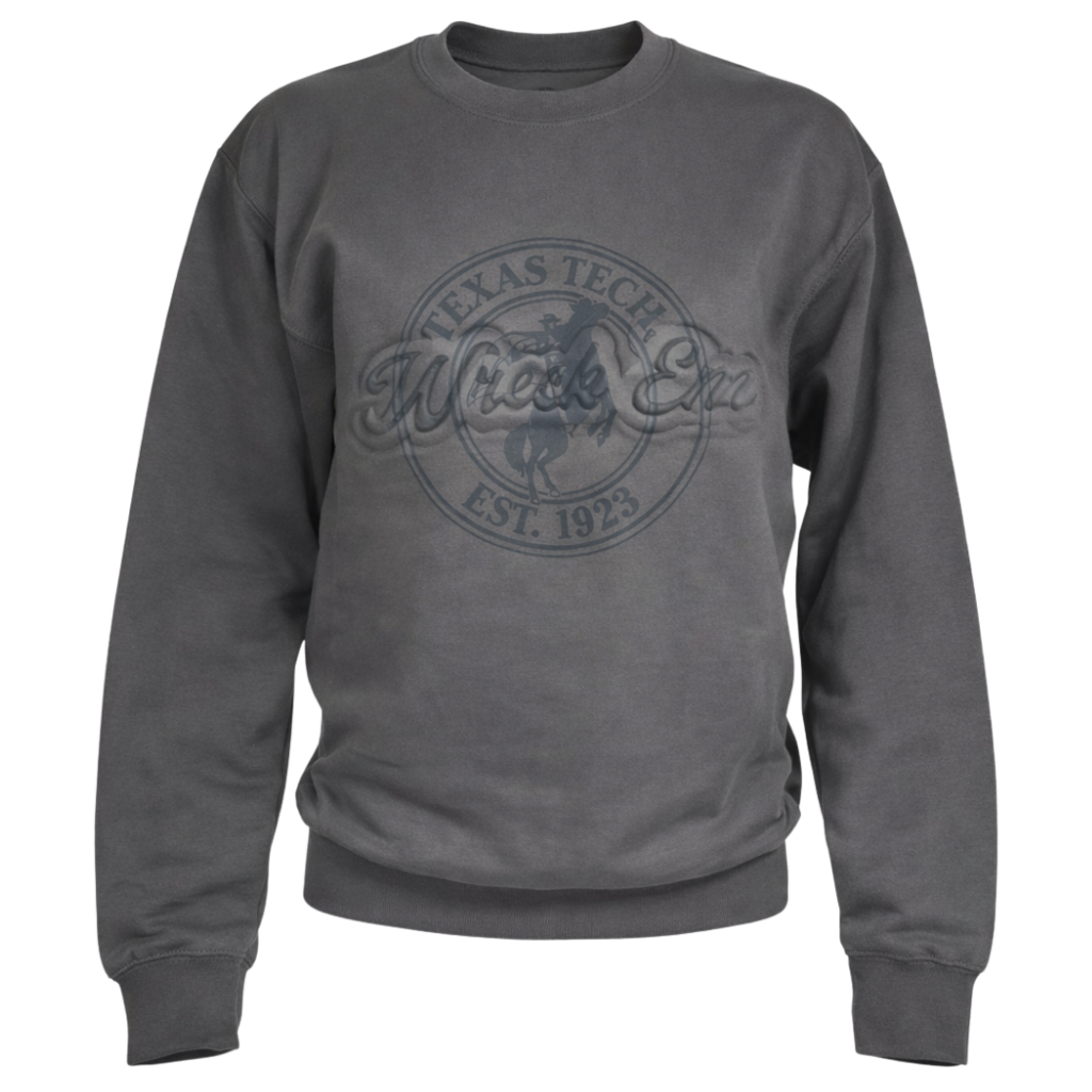 Horse & Rider Wreck 'em Embossed Sweatshirt