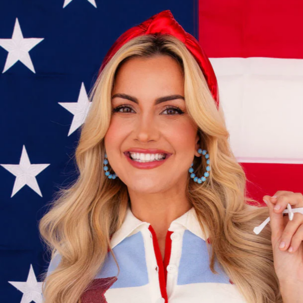 Brianna Cannon Red Satin Puff Headband