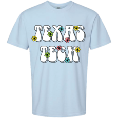 Groovy Flower Short Sleeve Tee Hydrangea Blue XXL