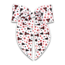 Wee Ones King College Star Print Tail Bow