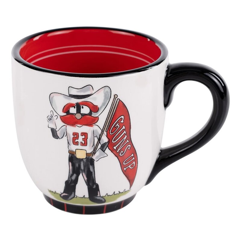 Glory Haus Raider Red Guns Up Mug