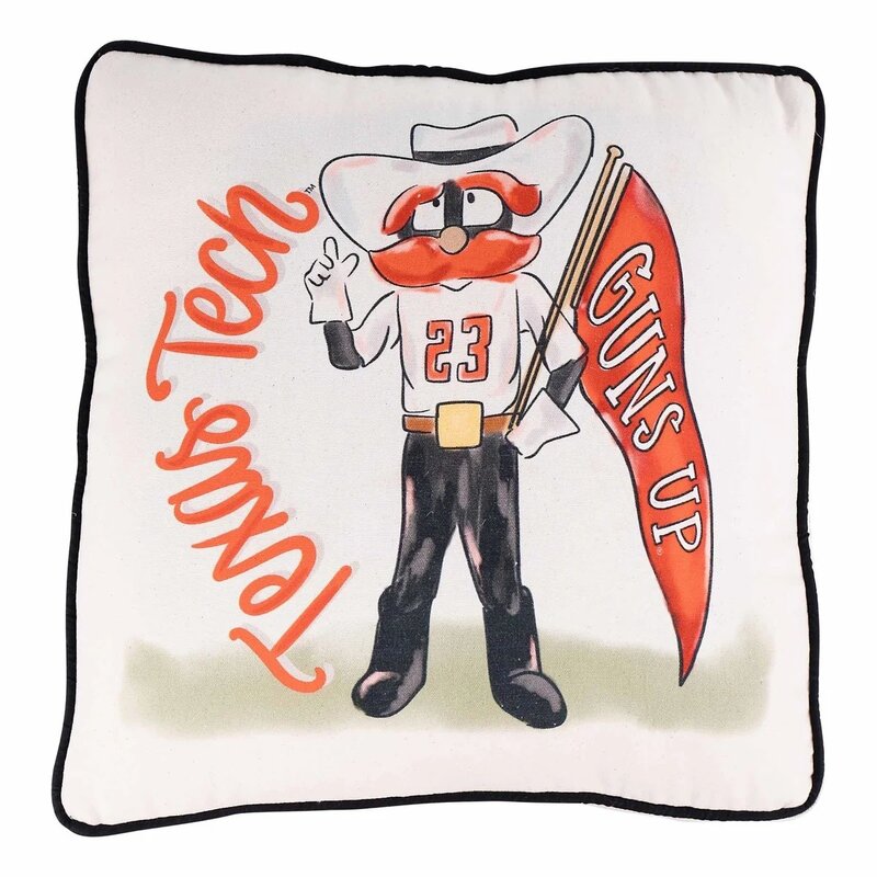 Glory Haus Raider Red Guns Up Pillow