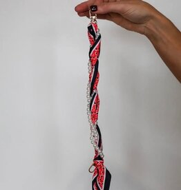 Victory Lap Woven Scarf Pearl Phone Strap/Wristlet