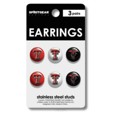 Spirit Gear Button Earring Studs - 3 Pack