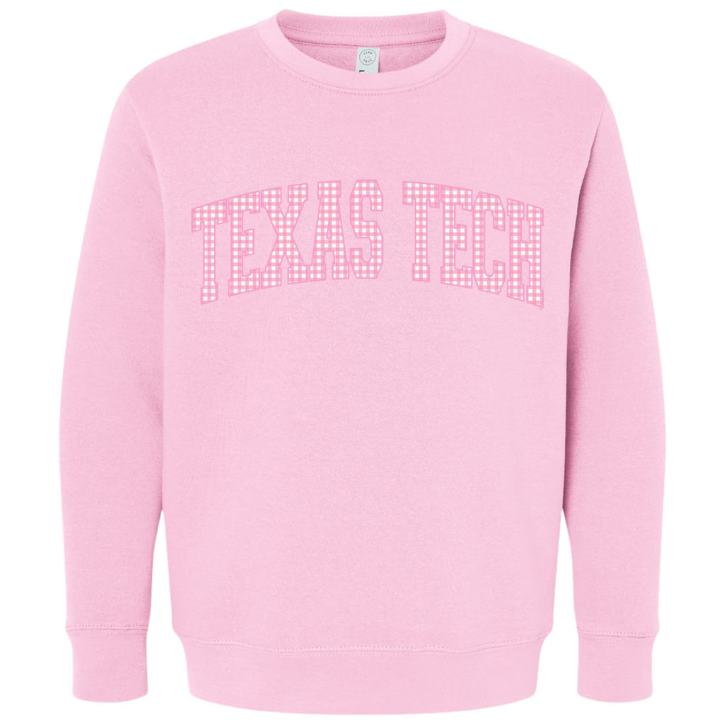 JerZees Gingham Pink Youth Sweatshirt