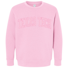 JerZees Gingham Pink Youth Sweatshirt