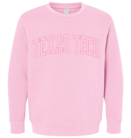 JerZees Gingham Pink Youth Sweatshirt