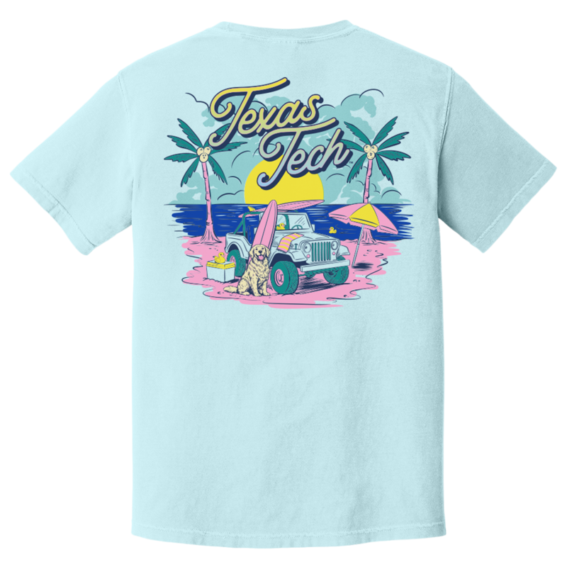Comfort Colors Spring Break Jeep & Dog Short Sleeve Tee