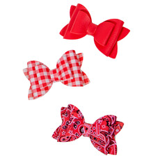 The Twinkled Twig Clip On Bow Set of Three