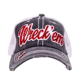 Headhunters Headwear Wreck ‘em Red Bling Cap